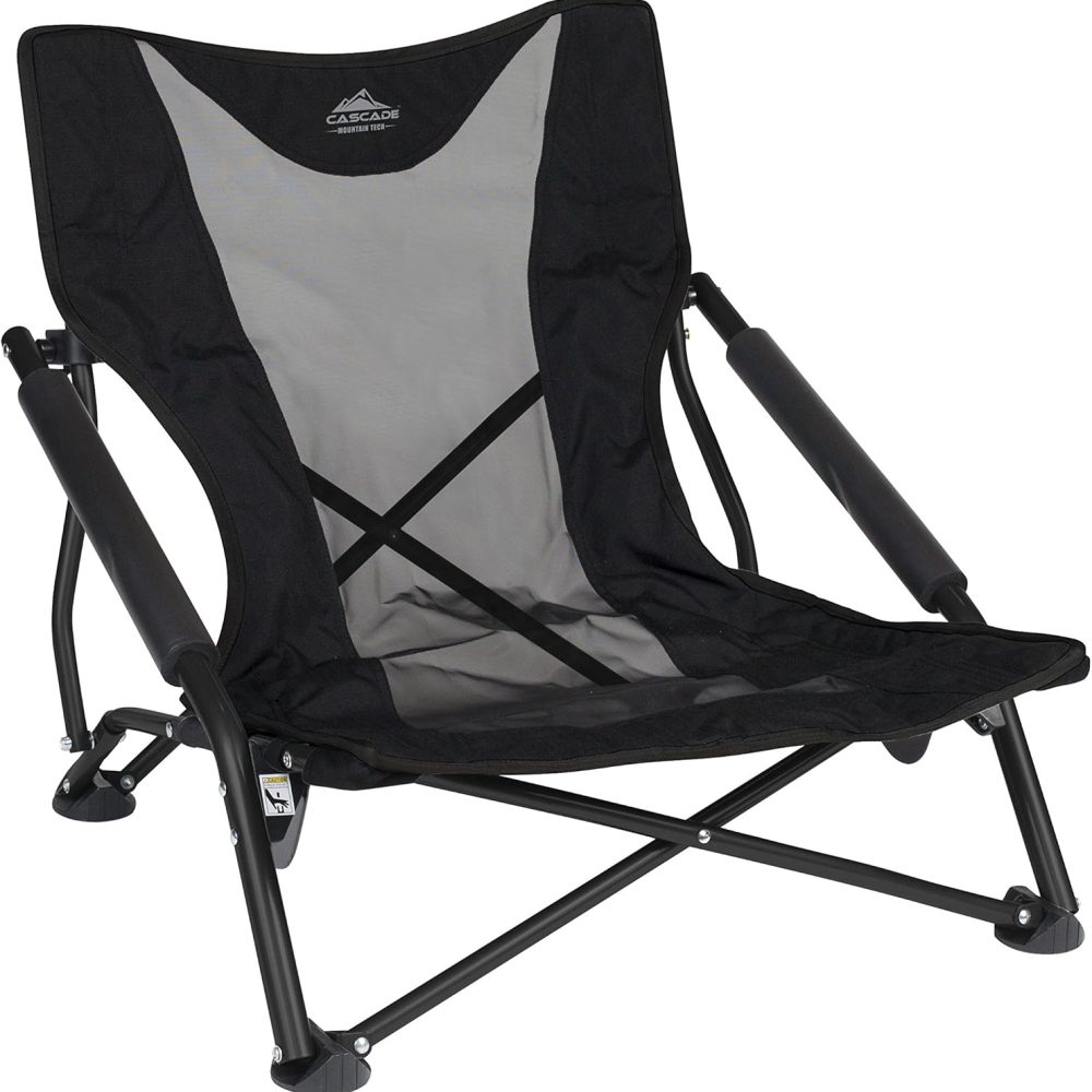 Cascade Mountain Tech Folding Camp Chair for Camping, Beach, Picnic, Barbqeues, Sporting Events with Carry Bag